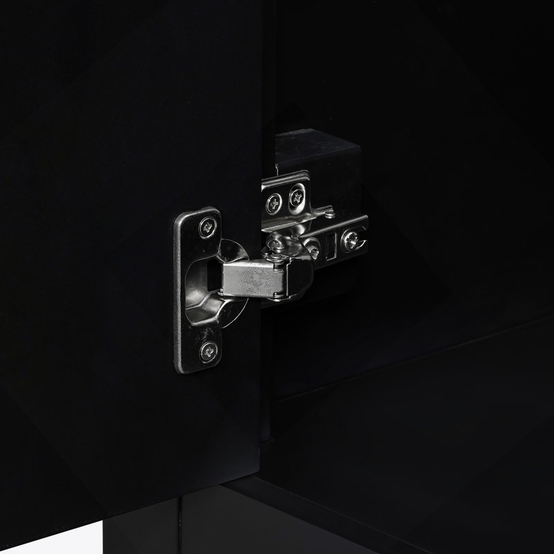 Meuble-lavabo 36 po sans lavabo, base d'armoire seulement, armoire de salle de bain, Noir