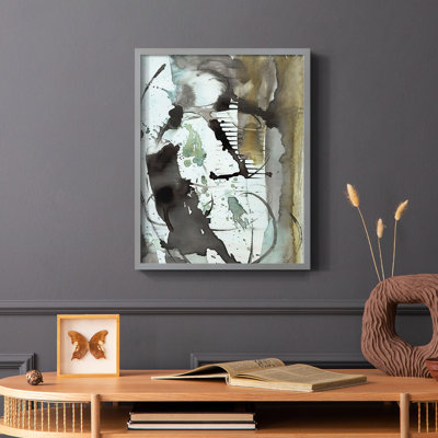 «Lyrical Abstract I», reproduction encadrée - bois massif