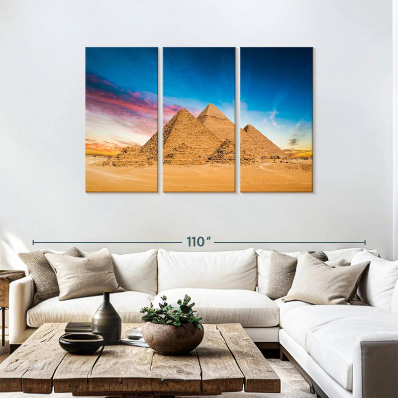 Adella Pyramids At Giza, 48" H x 74" W