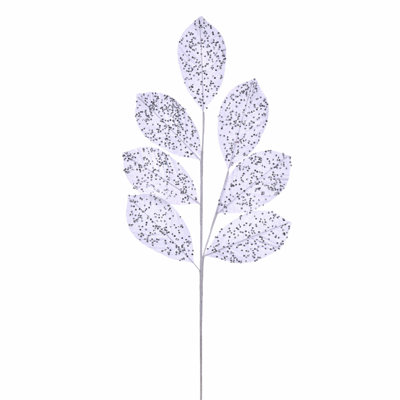 Vickerman 27" Glitter Leaf Spray, 4 pieces per bag