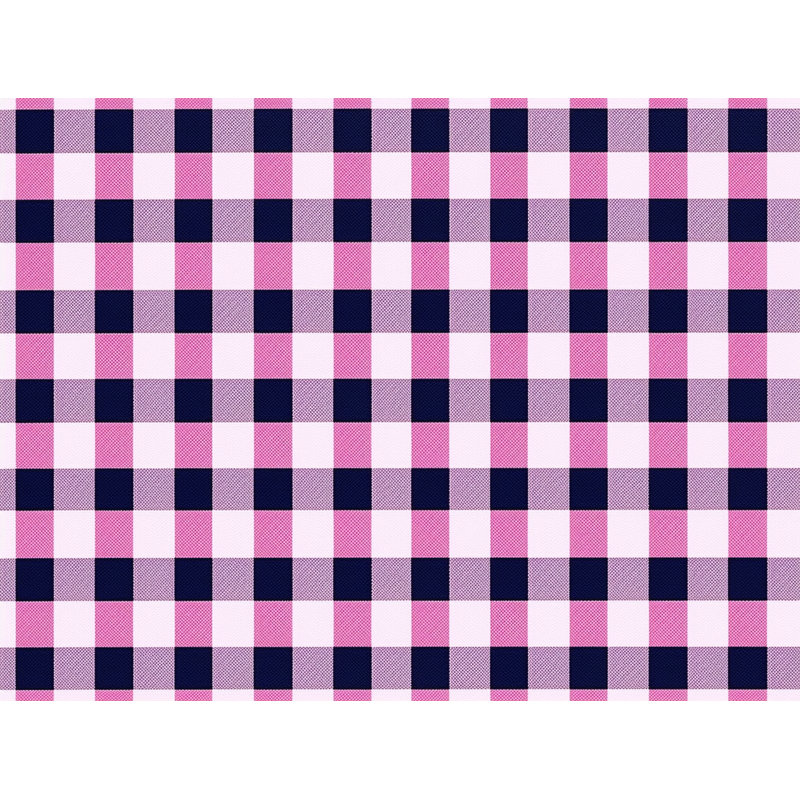 Gingham Comforter, Navy/Pink, King Comforter