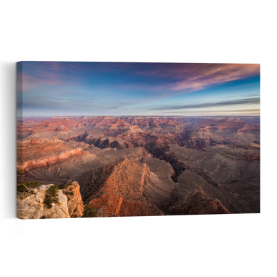 Grand Canyon Sunrise Vista Colorful Dramatic Vibrant Landscape Nature Wall Art Print by Jeffrey C. Sink - 1 Piece Wrapped Canvas Wall Art