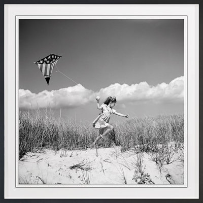 Little Girl with Kite Framed Photographic Print