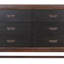Commode à six tiroirs, aucun assemblage requis, finition à deux tons (commode