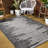 Edinburg Berber Stripe Geometric Black/Ivory Indoor/Outdoor Rug-1533521368