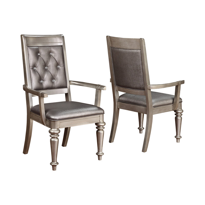 Chaise d'appoint capitonnée Polygala en gris