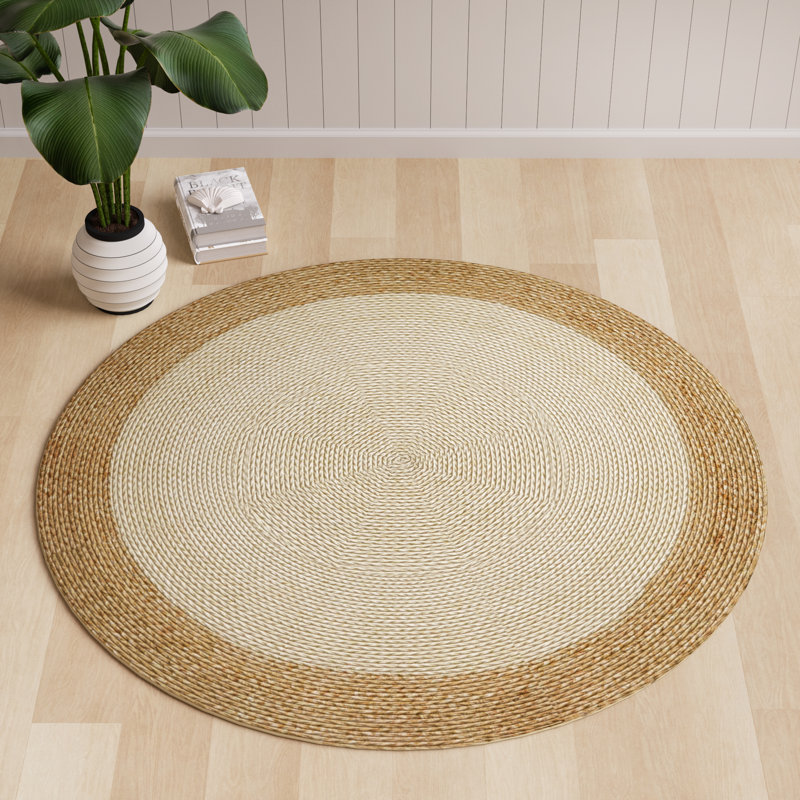 Kayleigh Hand-Braided Jute Area Rug, Round 5'
