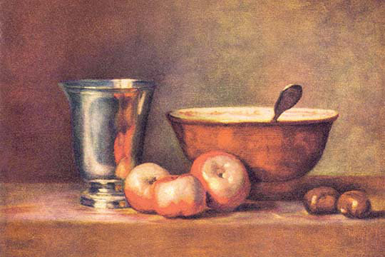 « the silver cup » par jean chardin, reproduction d’art, 24 po x 36 po