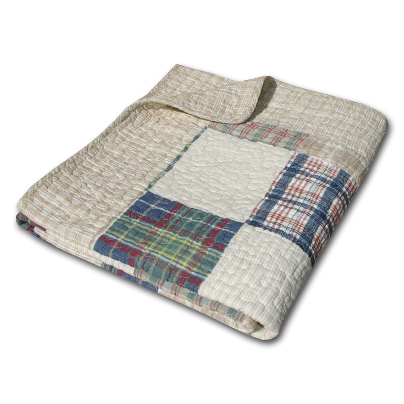 Oxford 50"x60" Multicolor Cotton Reversible Throw Blanket