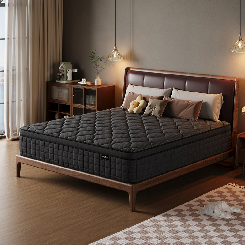 Matelas hybride mi-ferme 14 po, mousse à mémoire de forme et ressorts ensachés, CertiPUR-US, Lit double, 14"