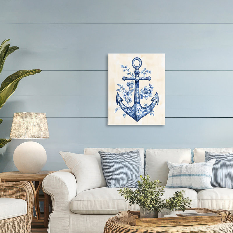 «Blue Floral Life», par Arlington Prints, H 30 po x l 24 po