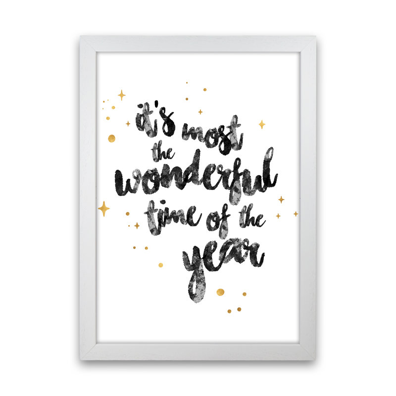 Wonderful Time No 1 - Print, 34cm H x 25cm W x 3cm D, White Framed