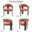 Fauteuil d'appoint moderne en tonneau avec base à 3 pieds-1916259144