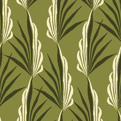 Papier peint olive Areca
