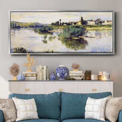 The Seine at Lavacourt, 1878- Framed Canvas