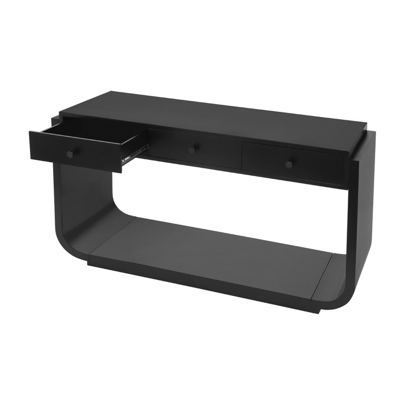 Sofa & Console Tables With Storage, Black Mdf Modern Entryway Table