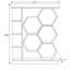 Bibliothèque géométrique moderne avec étagères hexagonales