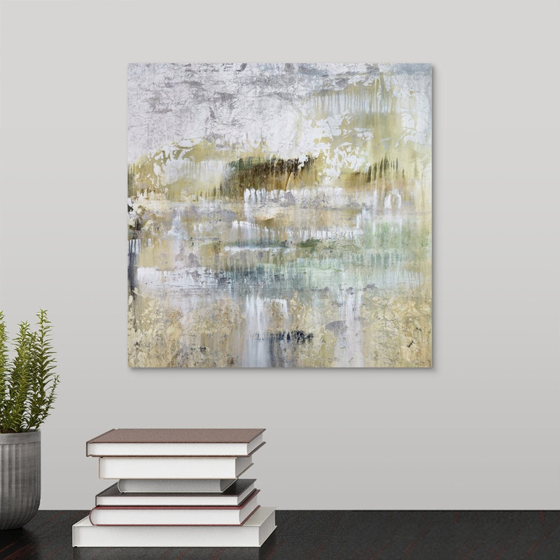 « unterreed world », peinture sur toile, Toile tendue, H 12 po x l 12 po x P 1,25 po
