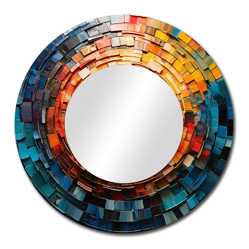 Coloré disque vinyle mosaïque III - grand disque mural vinyle, 29 po x 29 po