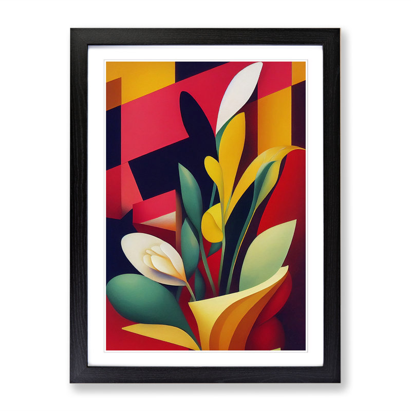 Groningen Floral Design - Wall Art, 64cm H x 46cm W x 2cm D, Oak