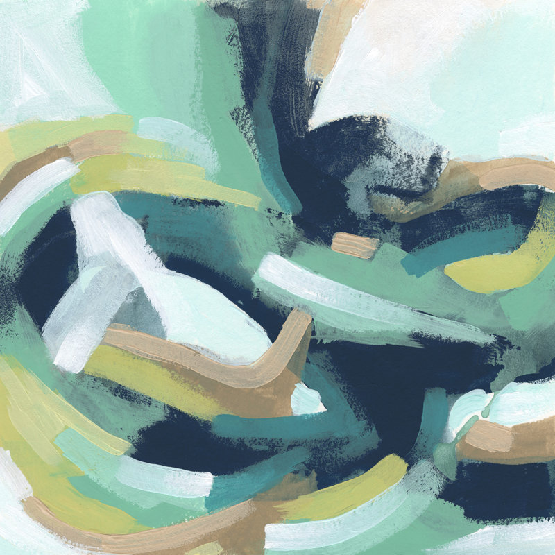 Mint Synergy IV by June Erica Vess - Wrapped Canvas Painting, 30cm H x 30cm W