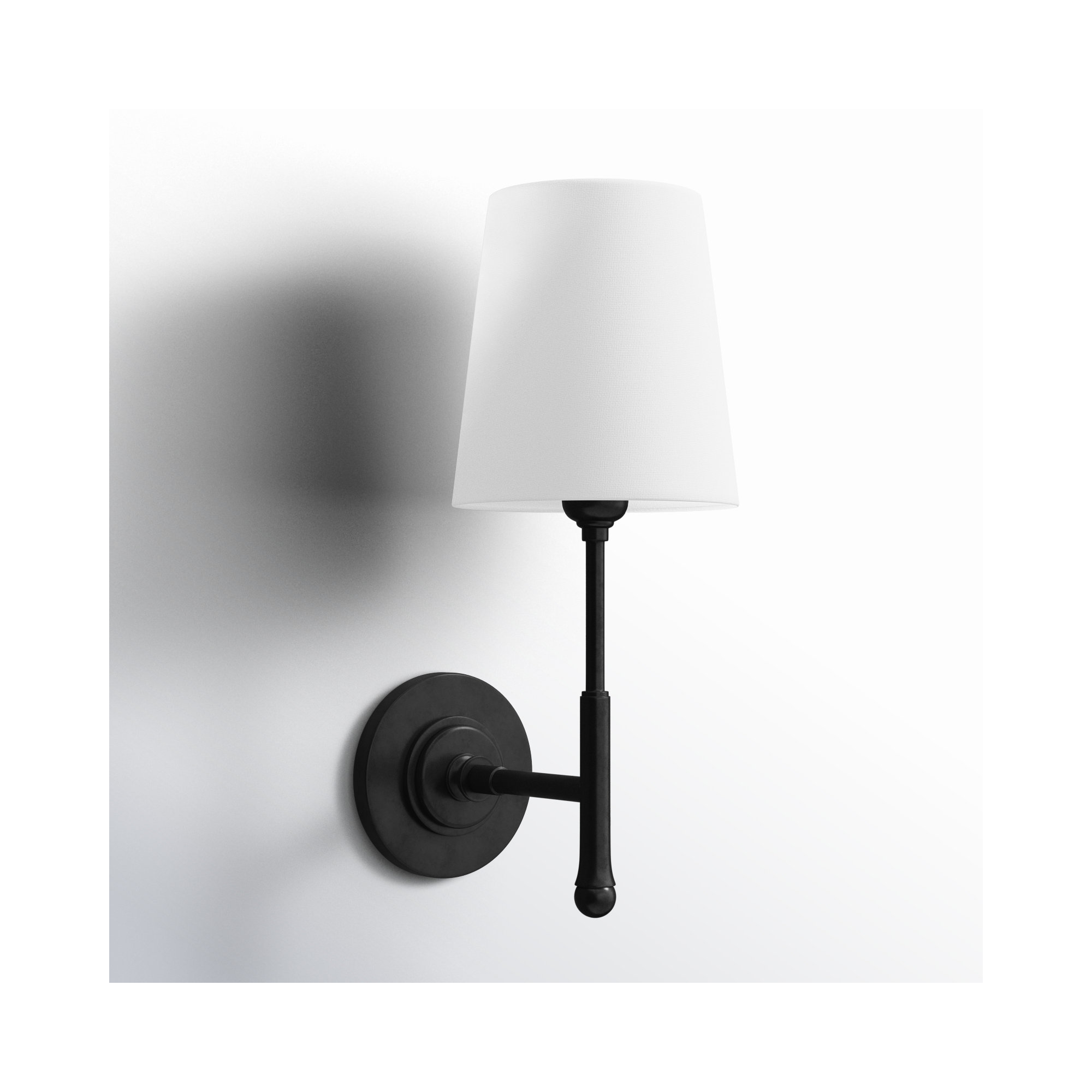 Single Light Steel Dimmable Wallchiere, Aged Iron, 14.5" H x 5.5" W x 8.375" D