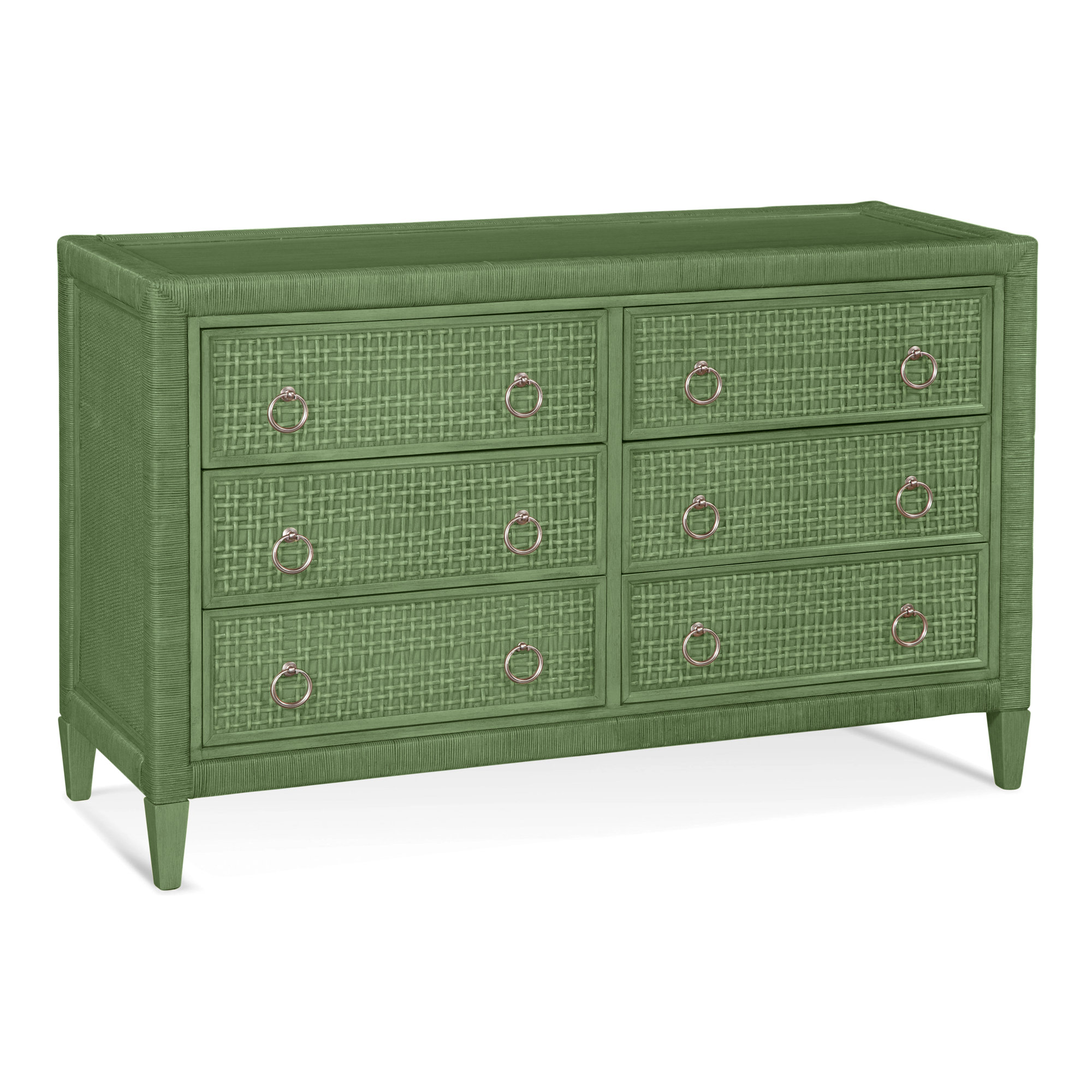 Monterey 6 Drawer 54'' W Dresser, Willow, No, Satin Nickel