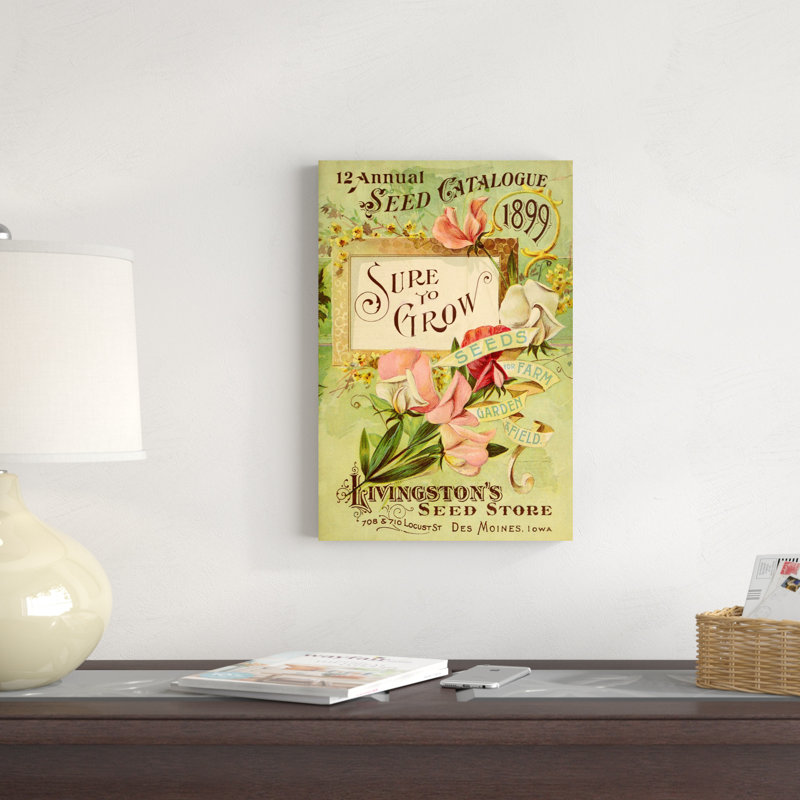 " Antique Seed Packets VIII " Mixed Media Print, 18" H x 12" W