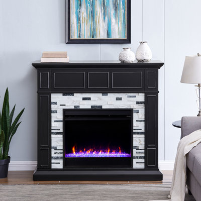 Toddington Marble Colour Changing Fireplace