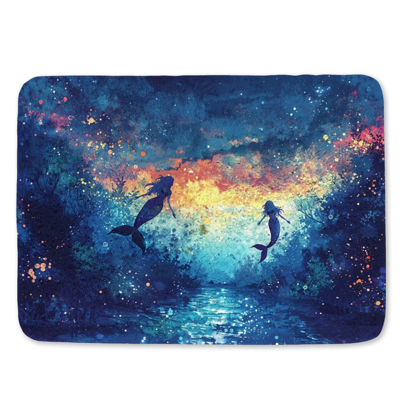 Dequan Microfiber / Microsuede Non-Slip Bath Mat, 17"W x 24"L
