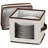 Burnie China Plate Storage Box, Holds 12 Dessert Plates or Bowls, Windowed Panel, Sturdy Frame and Reinforced Handles, Felt Cushions, Fully Removable Lid