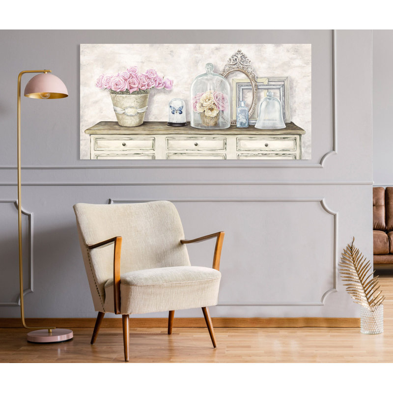 Composition En Blanc by Remy Dellal - Wrapped Canvas Painting, 60cm H x 120cm W x 4cm D