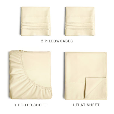 Premium Cooling, Soft & Wrinkle Free Sheet Set - Ultra Soft & Premium Hotel Luxury Bed Sheet Set