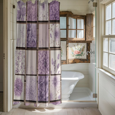 Lavender Stems - Premium Shower Curtain
