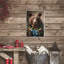 Plaque murale grizzly de Noël avec couronne, design par Tina LeCour-1339075299