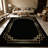 1PC Black Gold Geometric Art Deco Frame area rugs for Living Room, Soft and Comfortable, Suitable for all seasons, easy-to-maintain, machine washable Indoor floor mat, Under Table Farmhouse suitable for dining room, bedroom, entryway, kitchen,-129414132