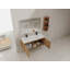 Meuble-lavabo mural 48 po avec double lavabo et support de rangement