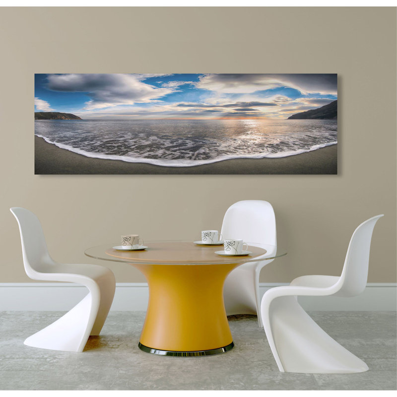 Morning Wave 1 Piece Wrapped Canvas Wall Art, 50cm H x 150cm W x 4cm D