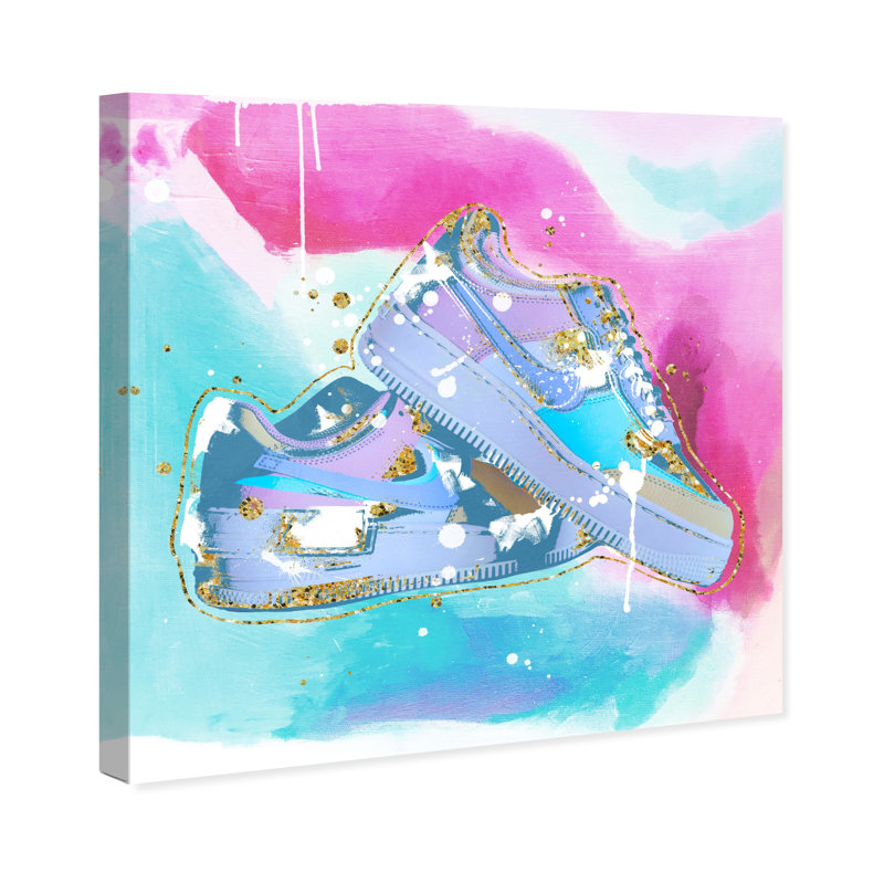 " Colour Pop Sneakers ", Wrapped Canvas, 40" H x 40" W x 2" D