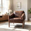 Chaise avec accoudoirs amovibles en similicuir Arlena-1517412379