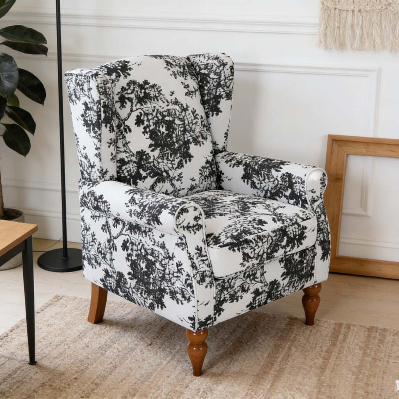 Ensemble de table basse et fauteuil, Antique White+Gray