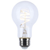 6 Watt LED - Flex Gray Coil Filament - A19 - Medium Base - 2700K CCT - Clear - 120 Volt