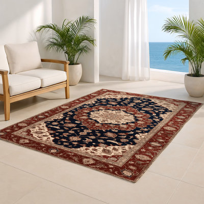 Tapis d'intérieur et d'extérieur brun Persian