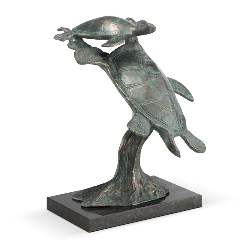 First Swim Turtle Family Sculpture