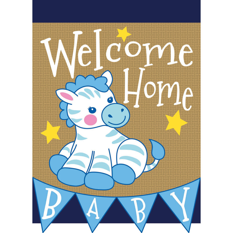 Double Sided 18'' H x 13'' W Polyester Garden Flag, Blue