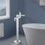 Robinet de baignoire autoportant à poignée simple avec douche à main Topcraft, chrome-69763907
