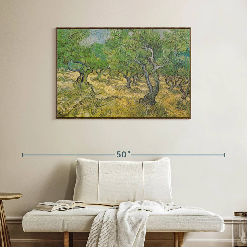 Olive Grove, 40 po x 27 po, Cadre flottant noyer