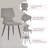 5-piece Wood Grain Dining Table And 4 Gray Fabric Upholstered Dining Chairs With Metal Base For Kitchen, Dining Room, Living Room