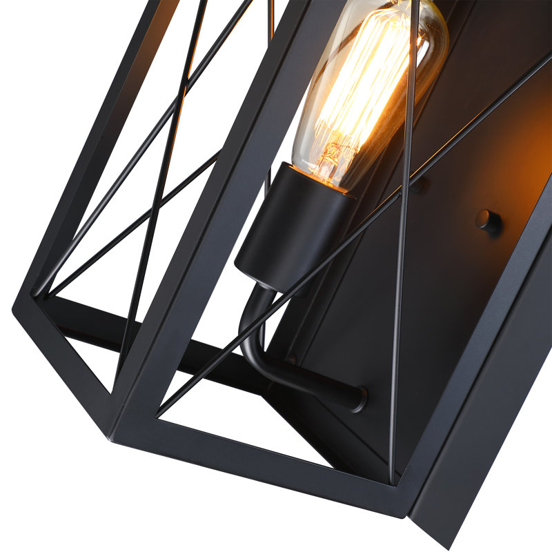 Duwe Flush Mounted Sconce, Matte Black