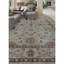 Tapis bleu et beige noué à la main de haute qualité